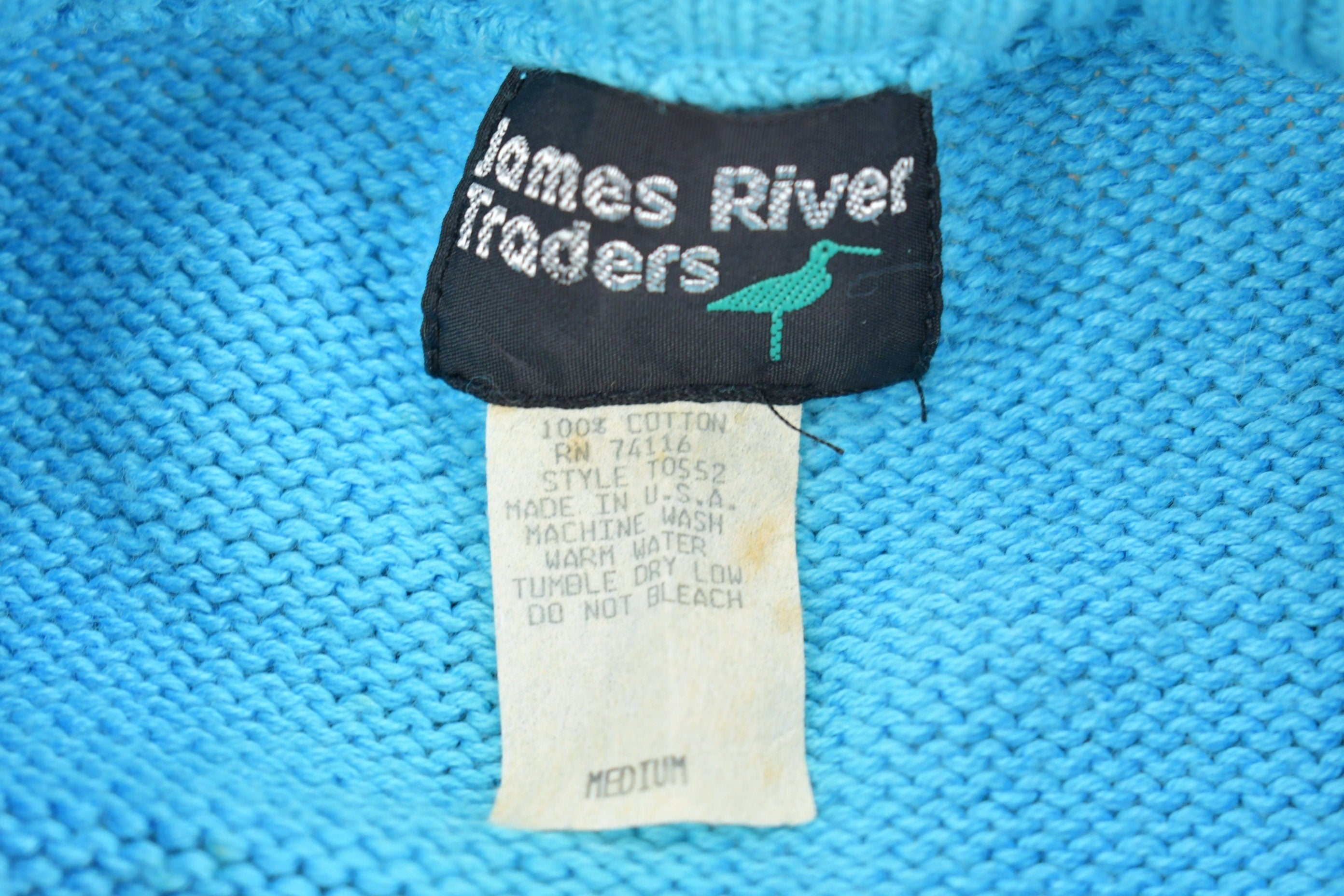 Vintage 1980s James River Trader Knit Crewneck Sweater