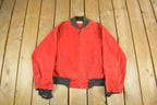 Vintage 1960s Kingbilt Distressed Sun Faded Bomber Zip Up Jacket Adult Small