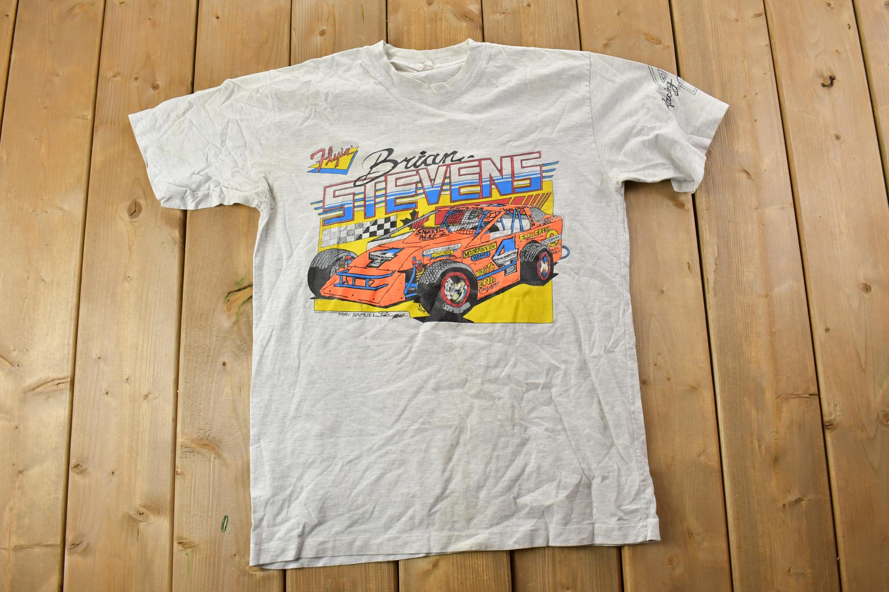 Vintage 1992 Flyin Brian Stevens Fly Canadian Racing T-Shirt