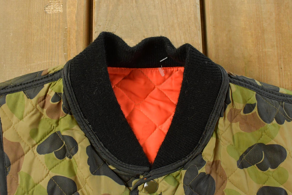 Vintage 1970s Duck Camo Hi Vis Vest Puffer Jacket Men's Medium /