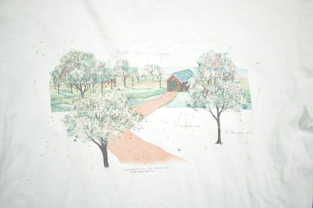 Vintage 1990s Anvil Back Home Again Souvenir T Shirt