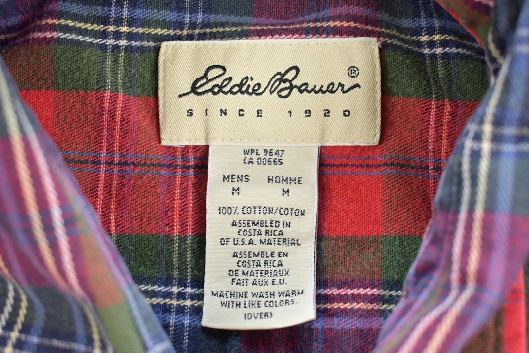 Vintage 1990s Eddie Bauer Plaid Long Sleeve Button Up Shirt