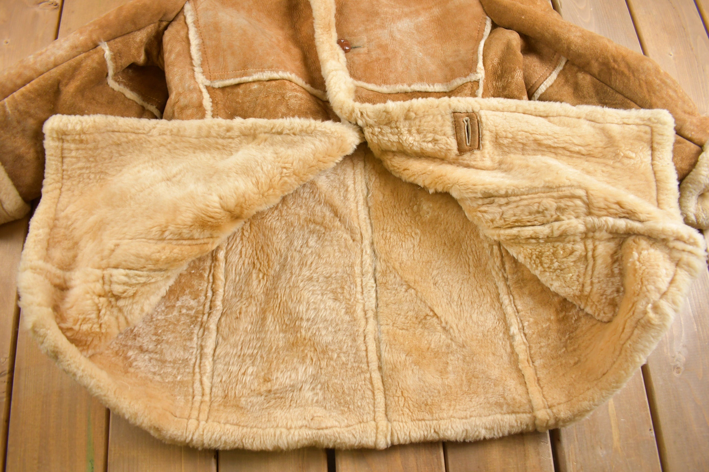 Vintage 1980s Shearling Leather Jacket