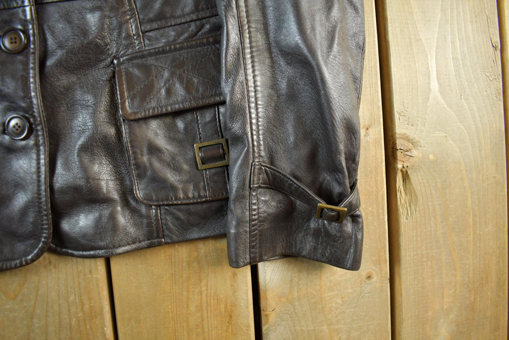 Vintage 1990s Danier Brown Leather Jacket Women's Medium /