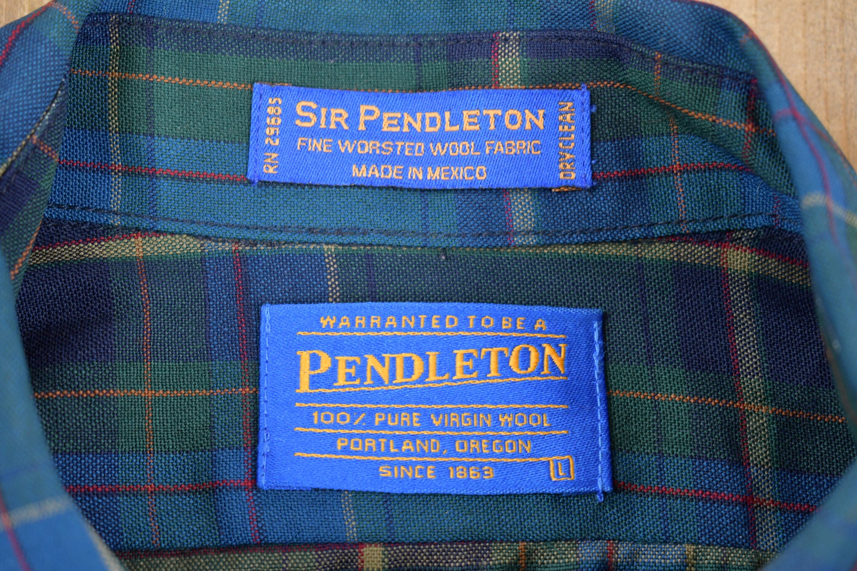 Vintage 1990s Pendleton Tartan Plaid Button Shirt