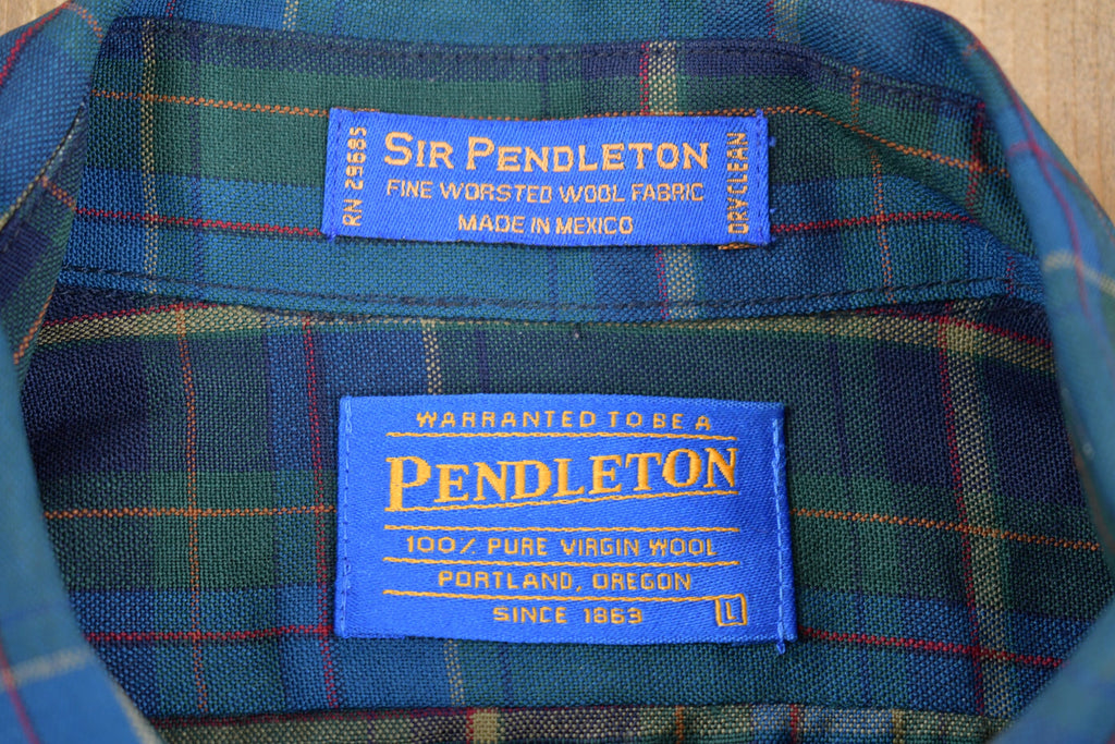 Vintage 1990s Pendleton Tartan Plaid Button Shirt