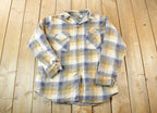 Vintage 1990's Woodsman Plaid Button Up Lined Western Shirt Made In USA