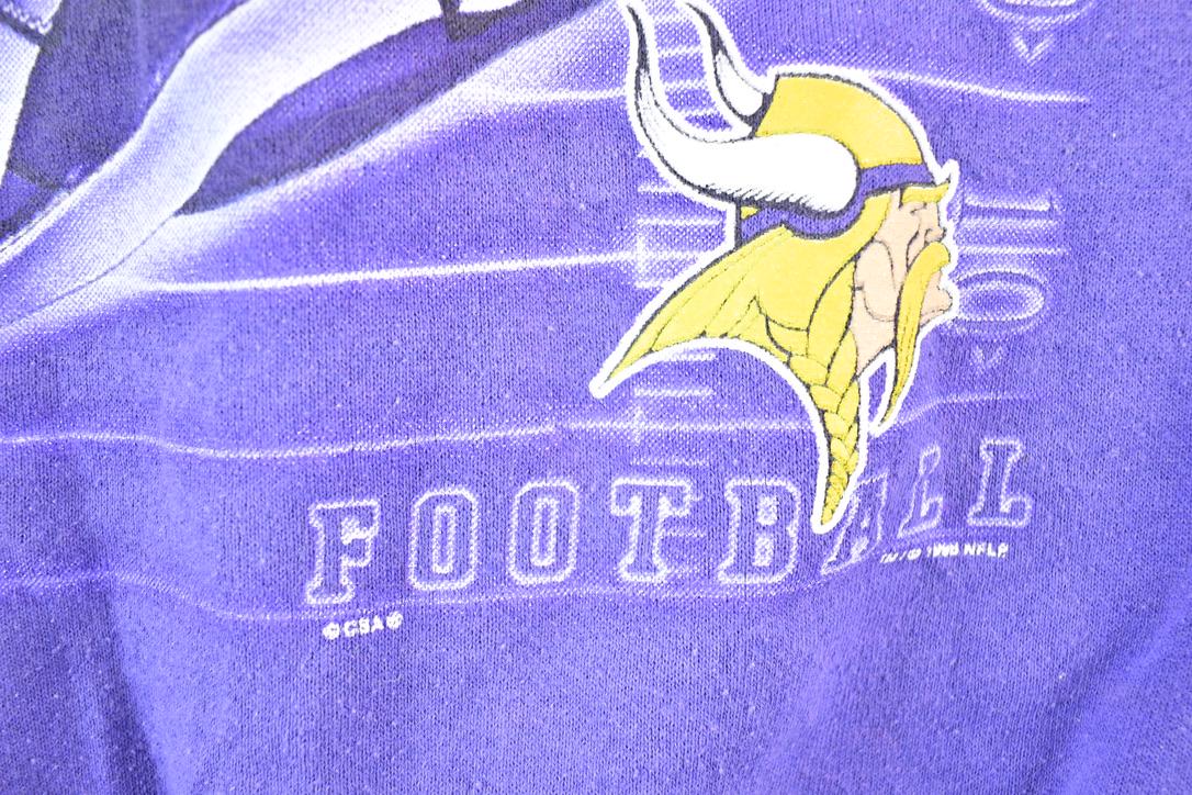 Vintage 1990s Minnesota Vikings NFL Crewneck Sweatshirt Size XL