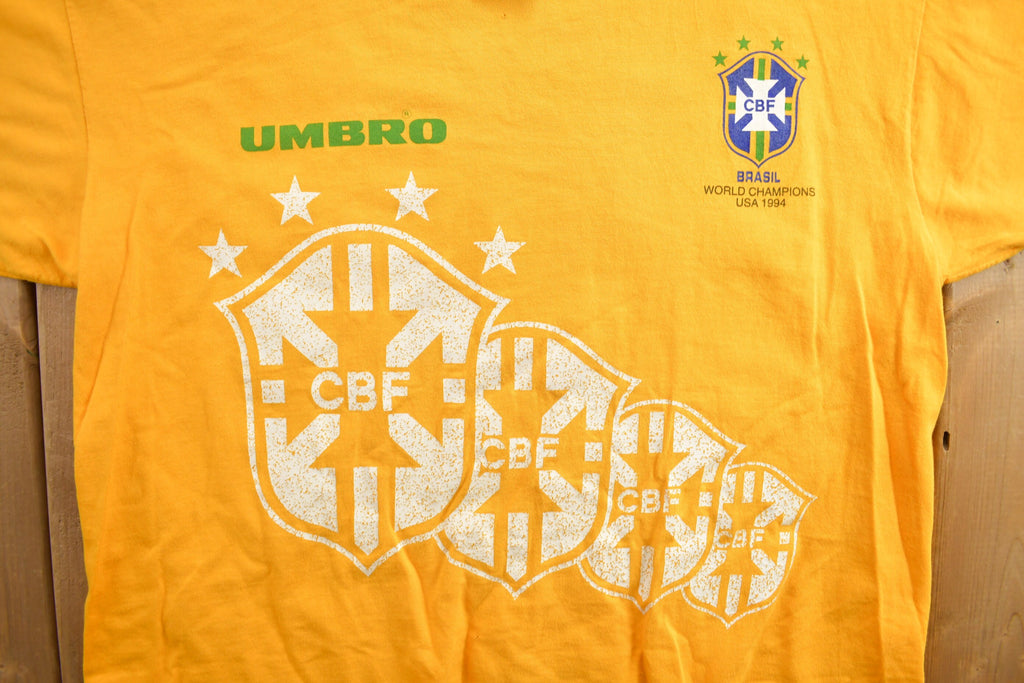 Vintage 1990s Brazil World Cup Champions Graphic T Shirt