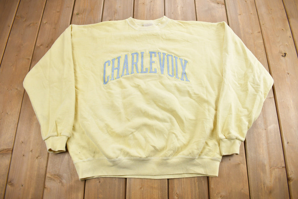 Vintage 1990s Charlevoix Embroidered Crewneck Sweatshirt