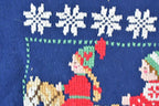 Vintage 1990s Christmas Elves Embroidered Crewneck Sweatshirt