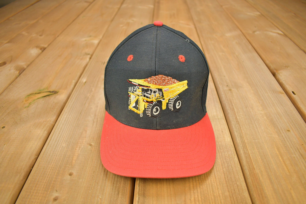 Vintage 1990s CAT Dump Truck Snap Back Hat