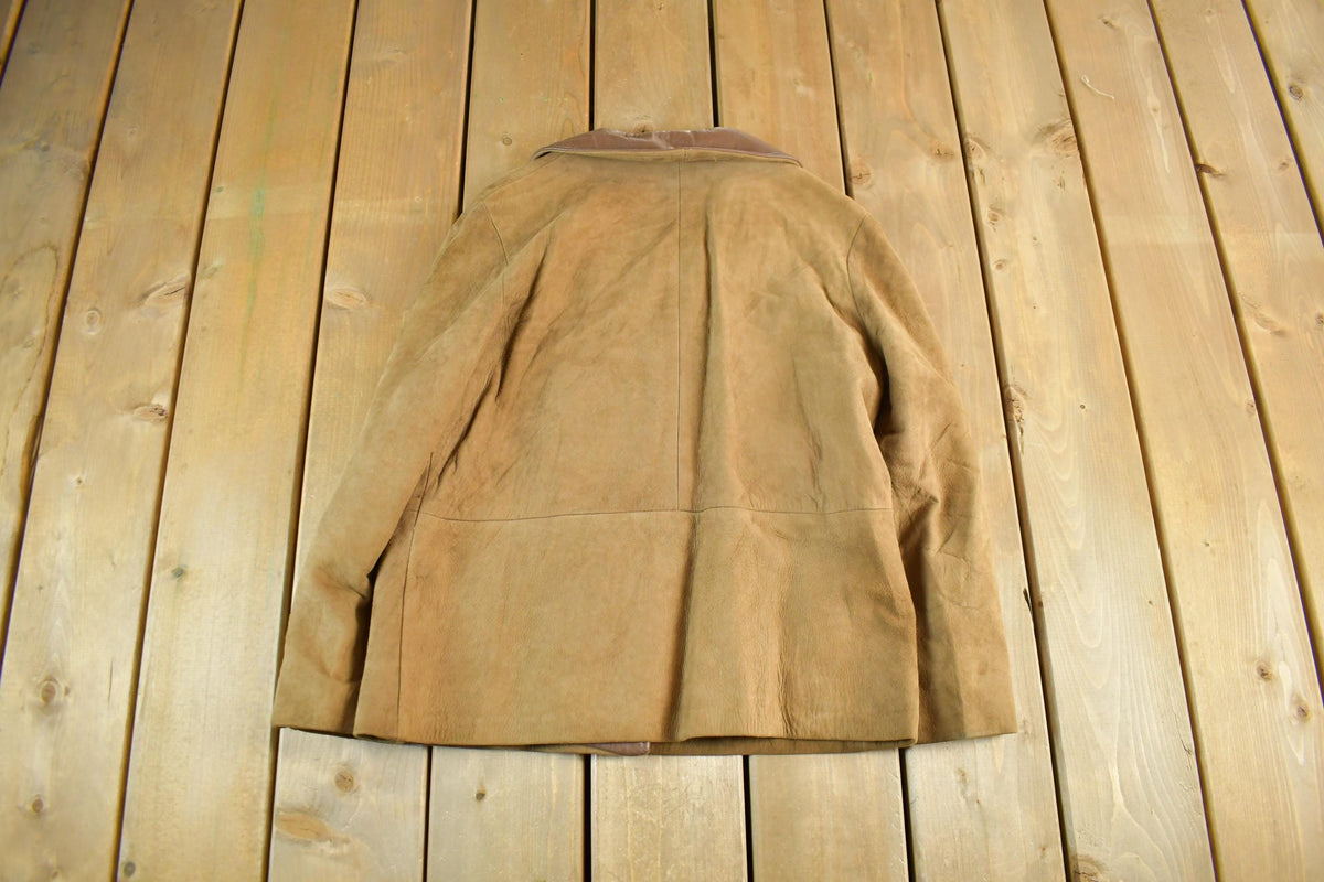 Vintage 1960s Suede Peacoat - Women's Small Fall Outerwear