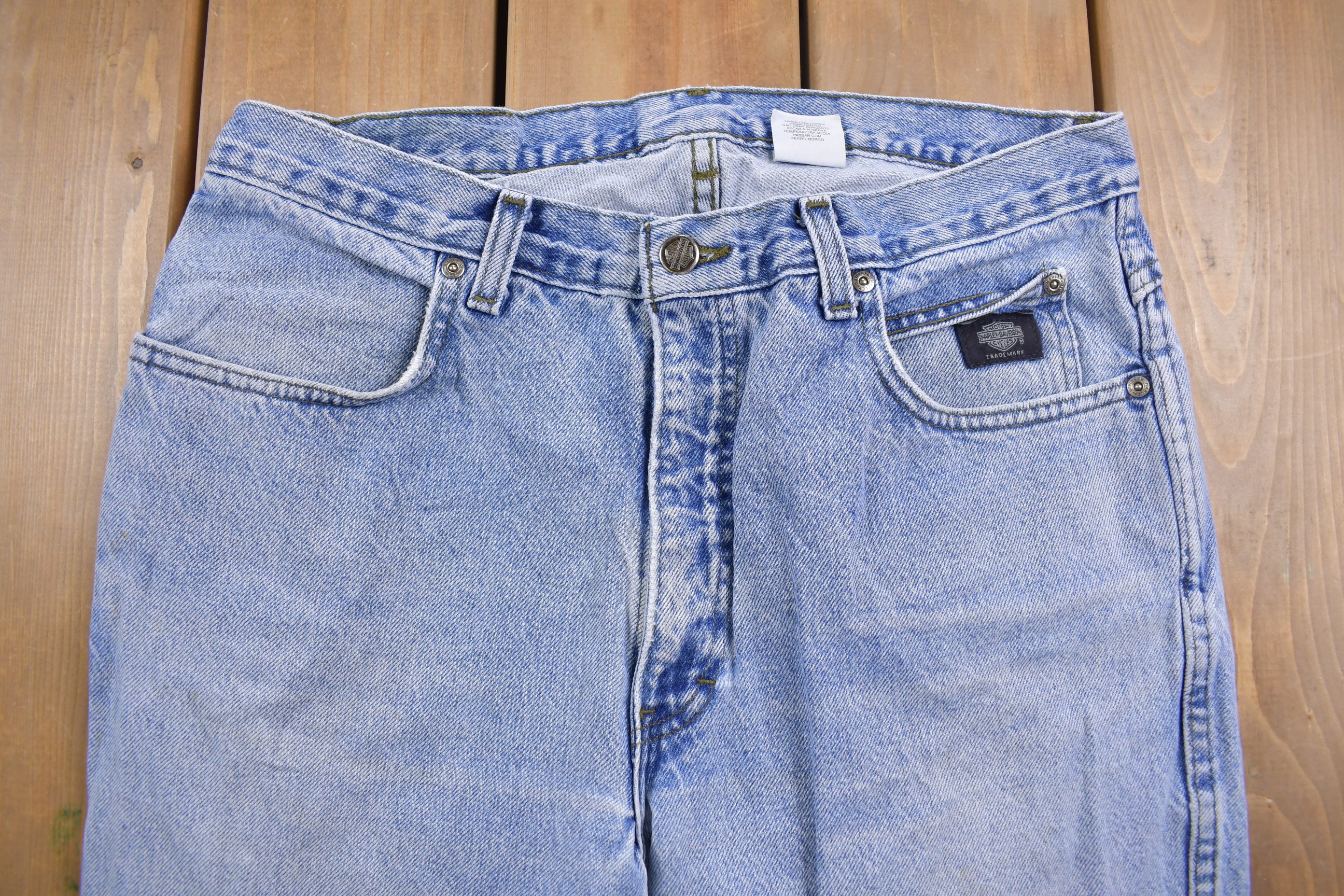 Vintage 1990's Harley Davidson Blue Jeans