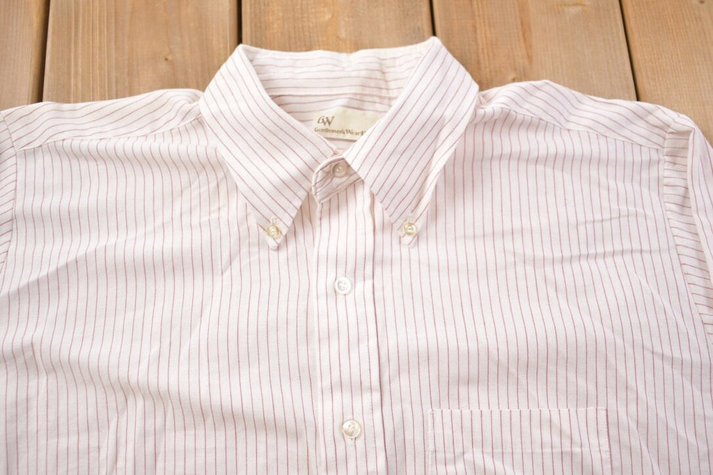 Vintage 1990s Gentlemens Wear House Striped Button Up Shirt