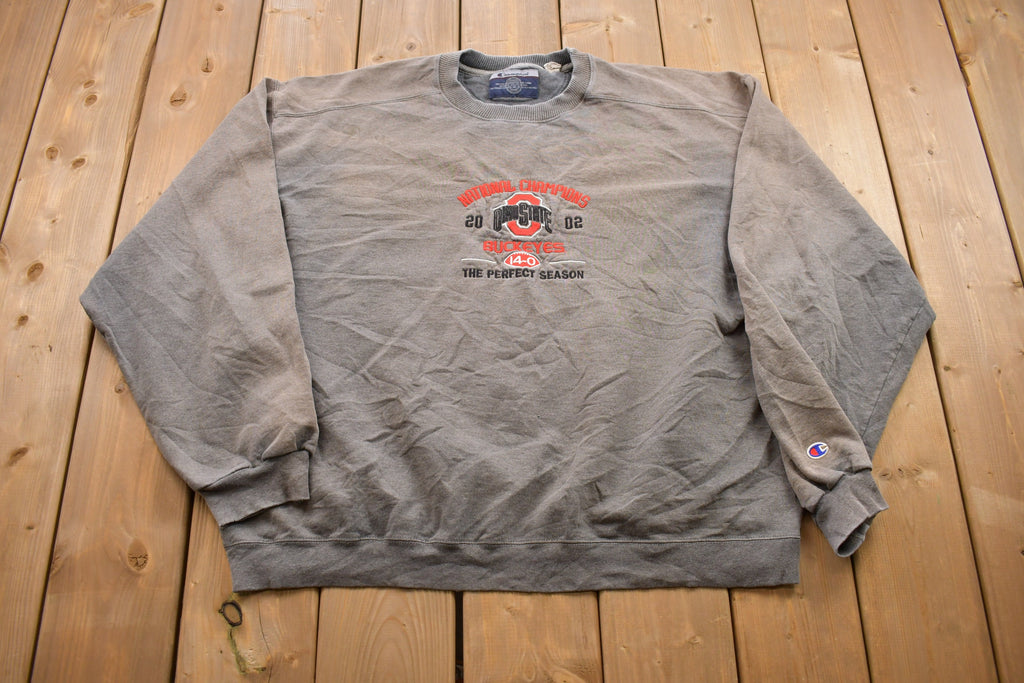 Vintage 2002 Ohio State University "Perfect Season" Collegiate Champion Crewneck /