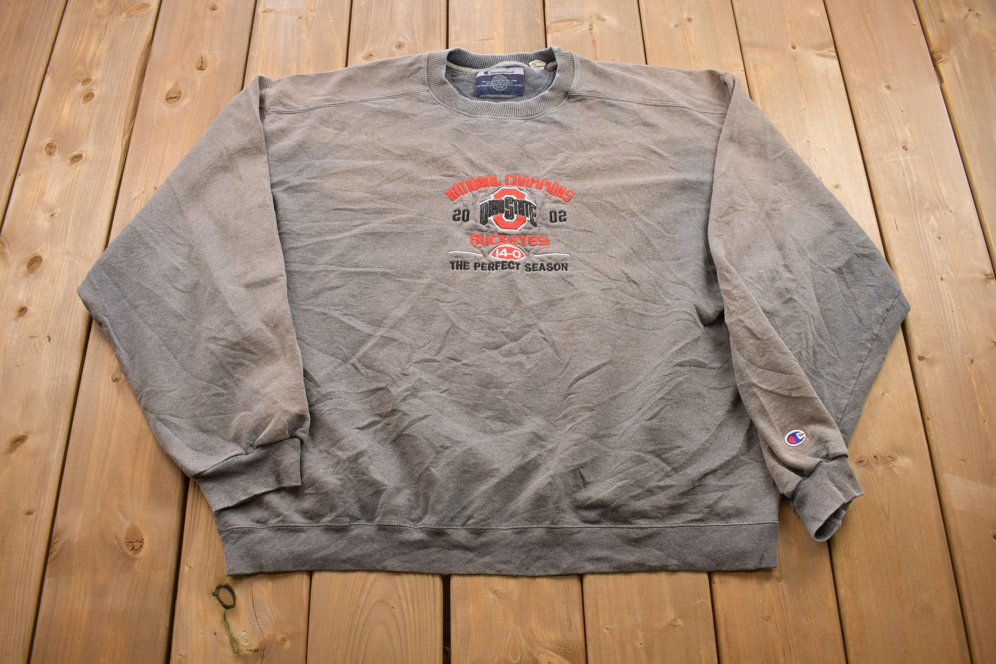 Vintage 2002 Ohio State University "Perfect Season" Collegiate Champion Crewneck /