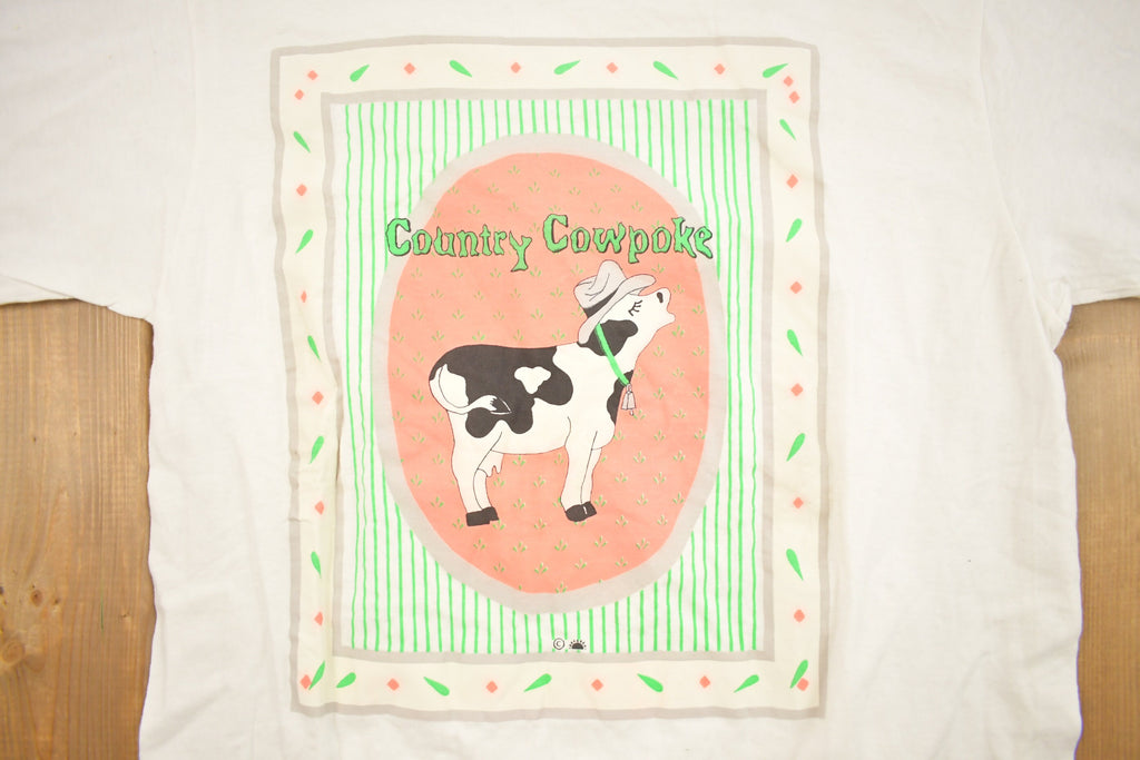 Vintage 90's Cute Country Cowpoke Animal T-Shirt