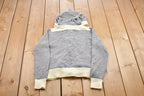 Vintage 1990s Knitted Button Up Hoodie / Vintage 90s Knit Hoodie / 100% Virgin Acrylic / Knit Sweater / Sweatshirt / Abstract Pattern