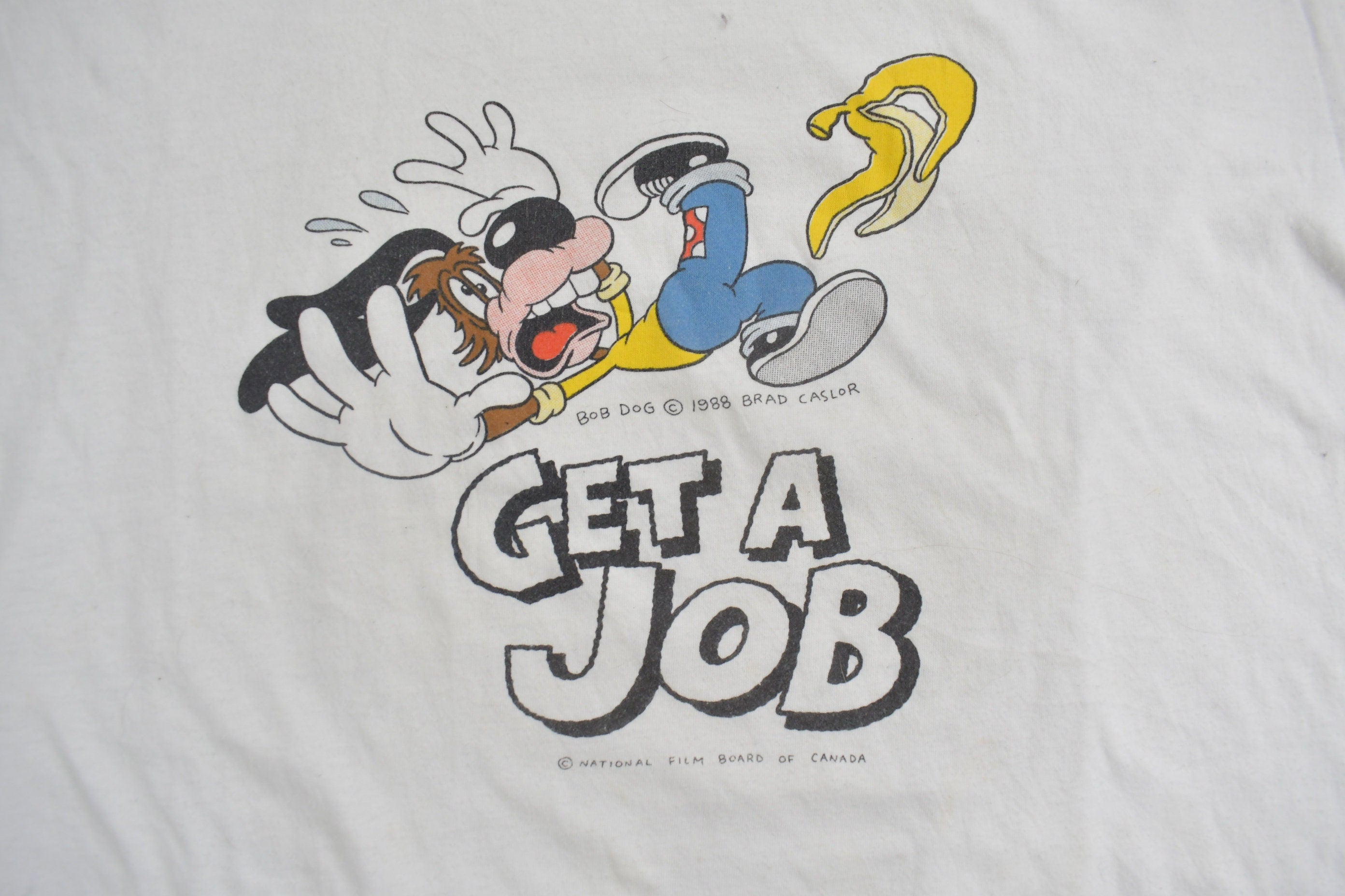 Vintage 1988 Get a Job bob Dog Graphic T Shirt