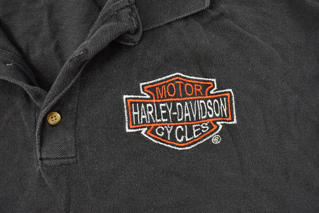 Vintage 1990s Harley Davidson Motorcycles Polo Shirt Men's Large  Made In USA  Vintage Biker Shirt  90s Harley