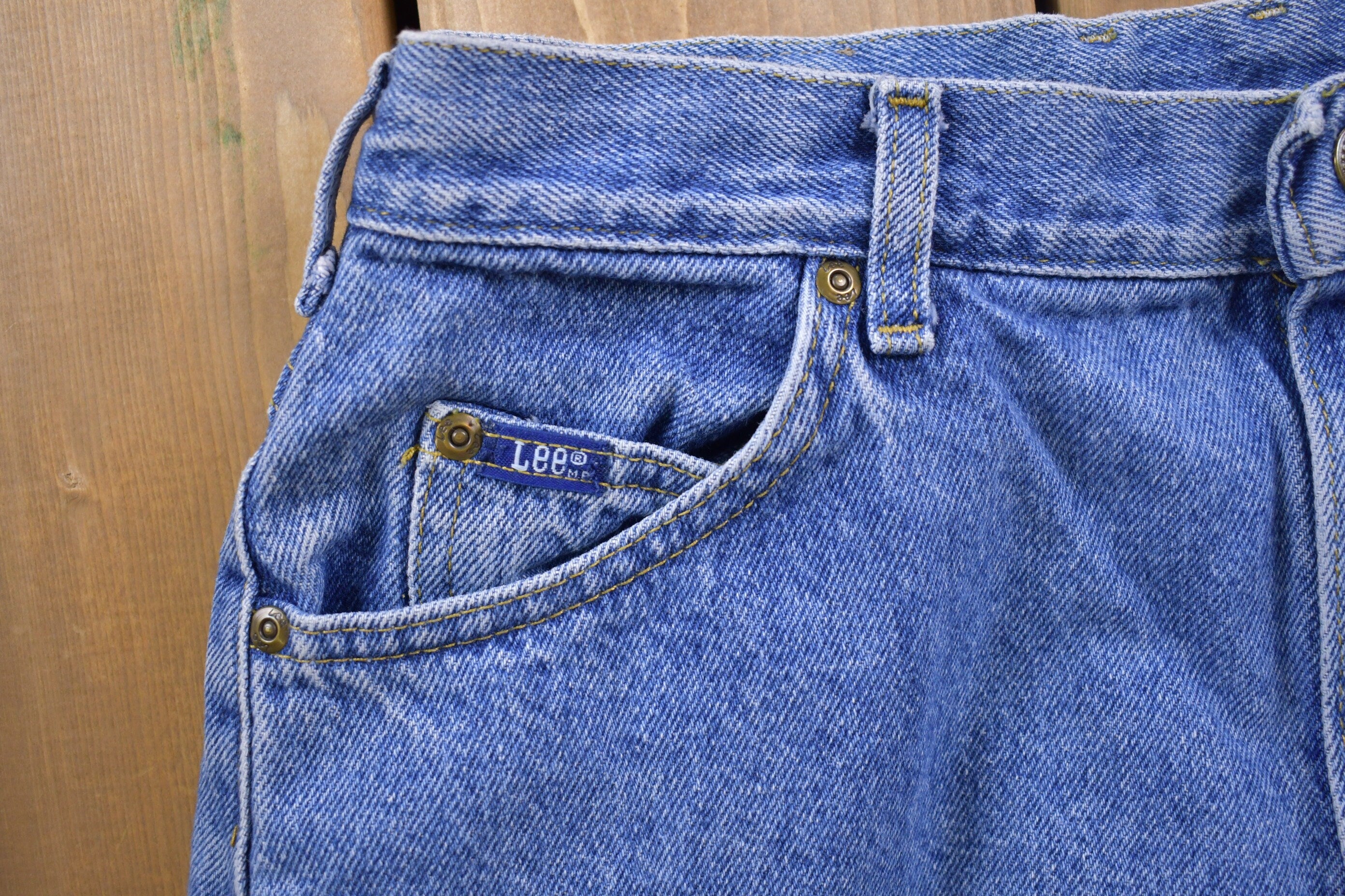 Vintage 1990s Lee Blue Denim Jean Shorts