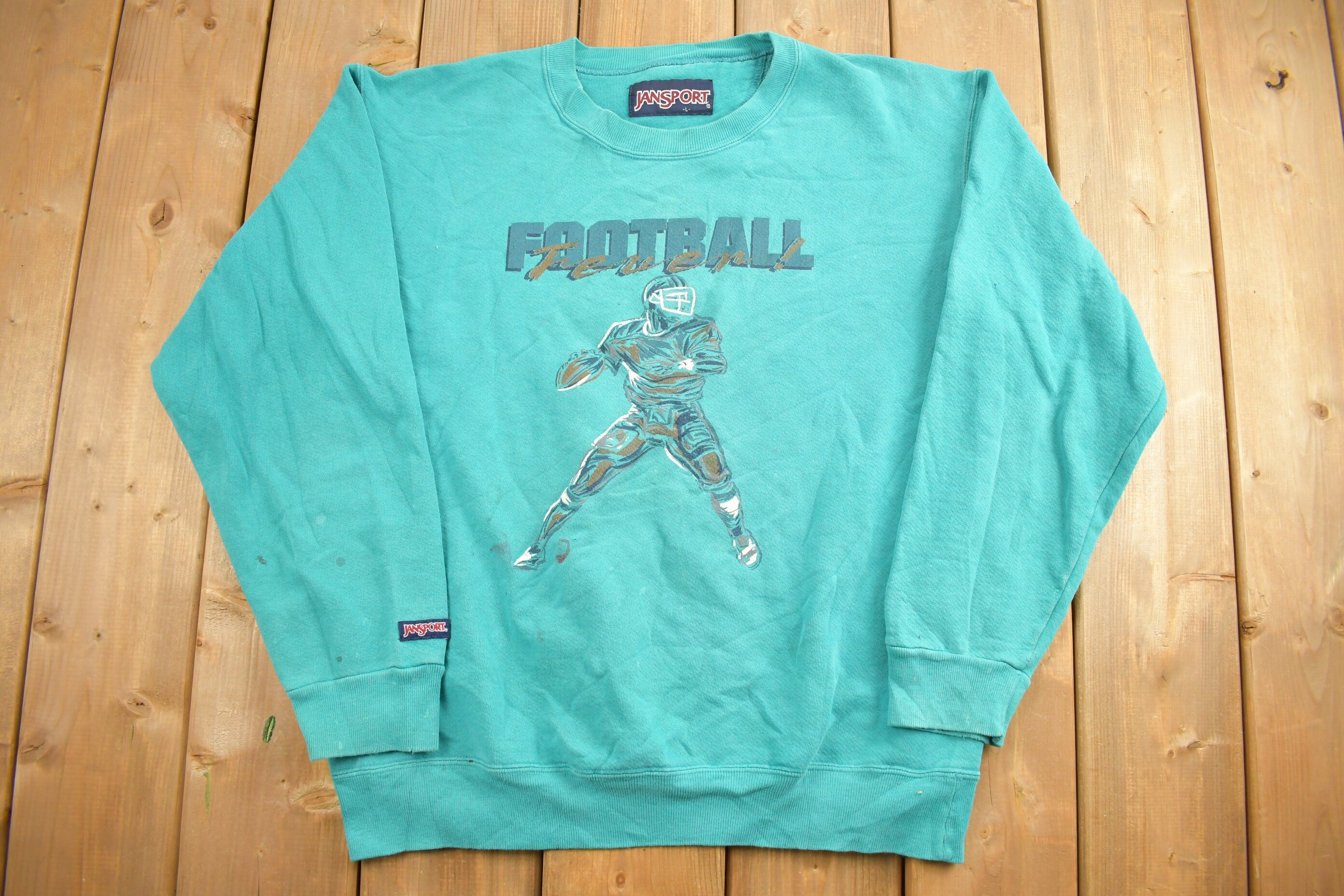 Vintage 1990s Football Fever Crewneck Sweatshirt