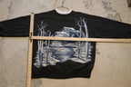 Vintage 1990s Winter Scene Outdoor Graphic Crewneck Sweater