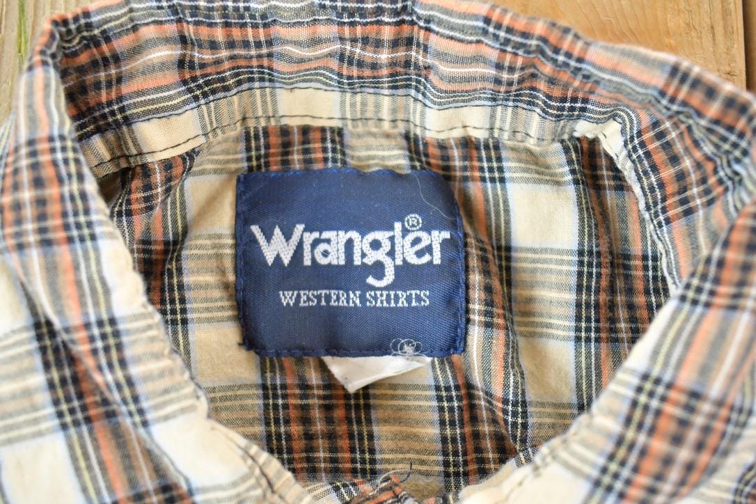 Vintage 1990s Wrangler Western Shirts Button Up Cowboy Style Shirt