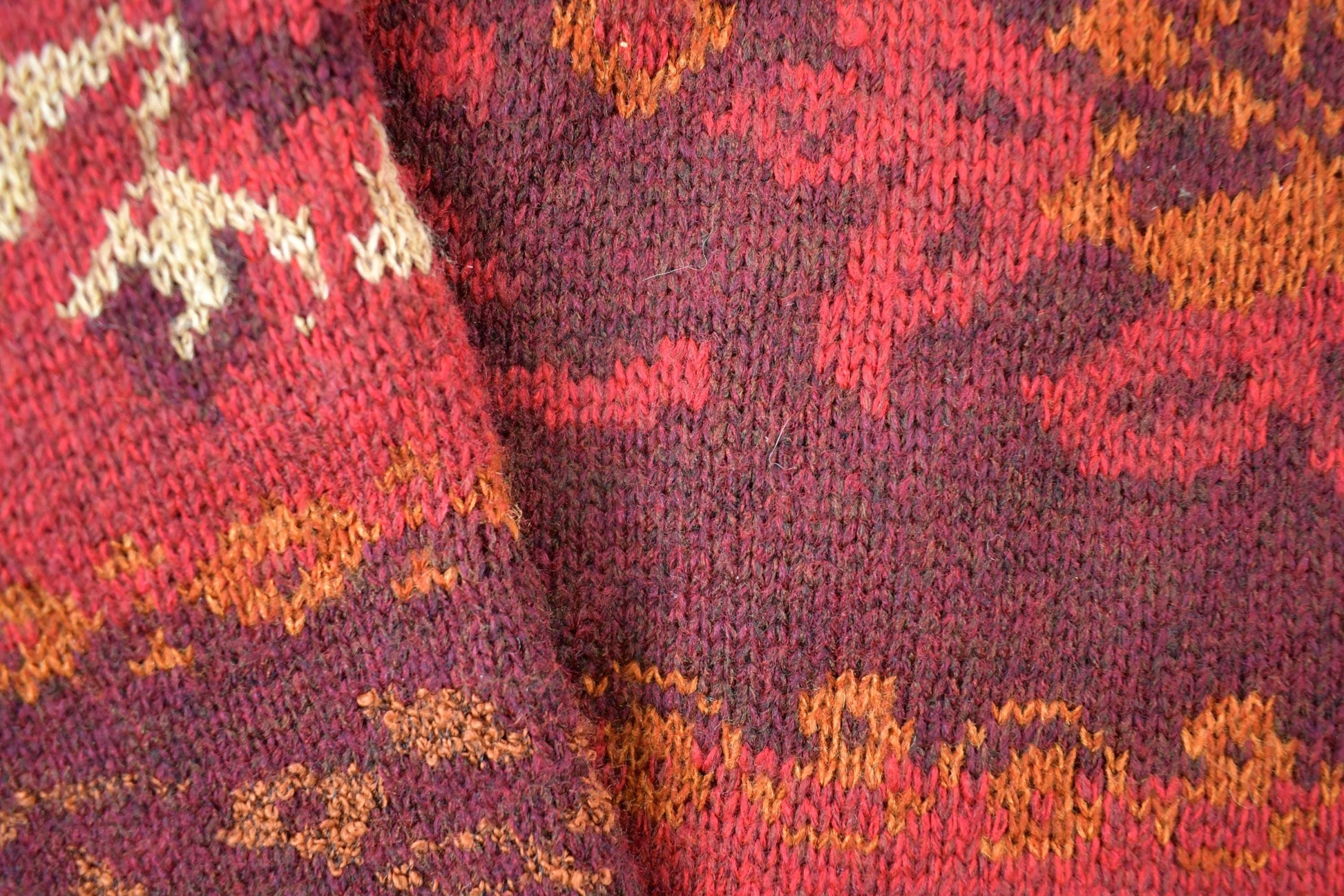 Vintage 1990s Basic Editions Red Knit Crewneck Sweater /