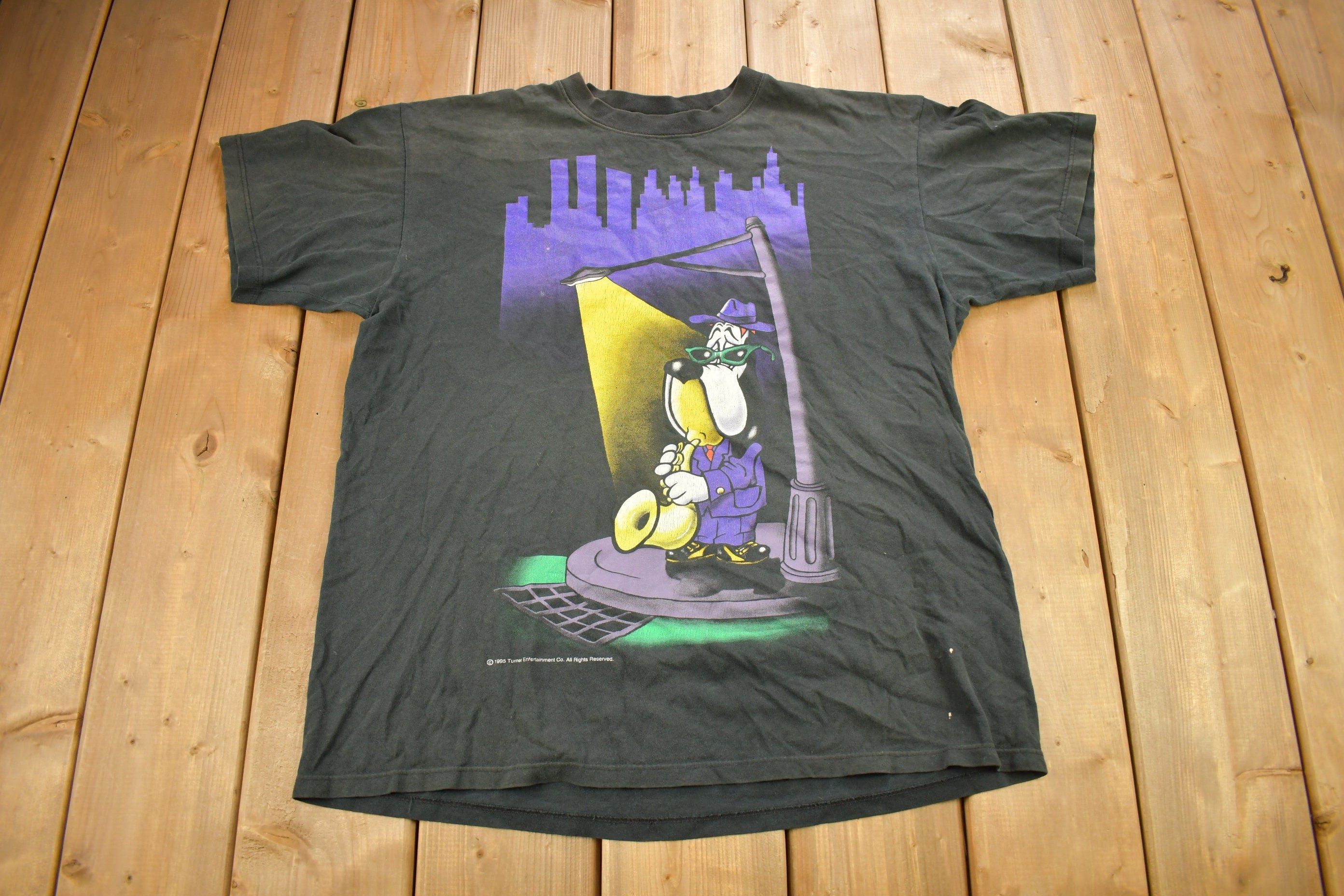 Vintage 1990s Droopy Born To Droop Cartoon T-Shirt