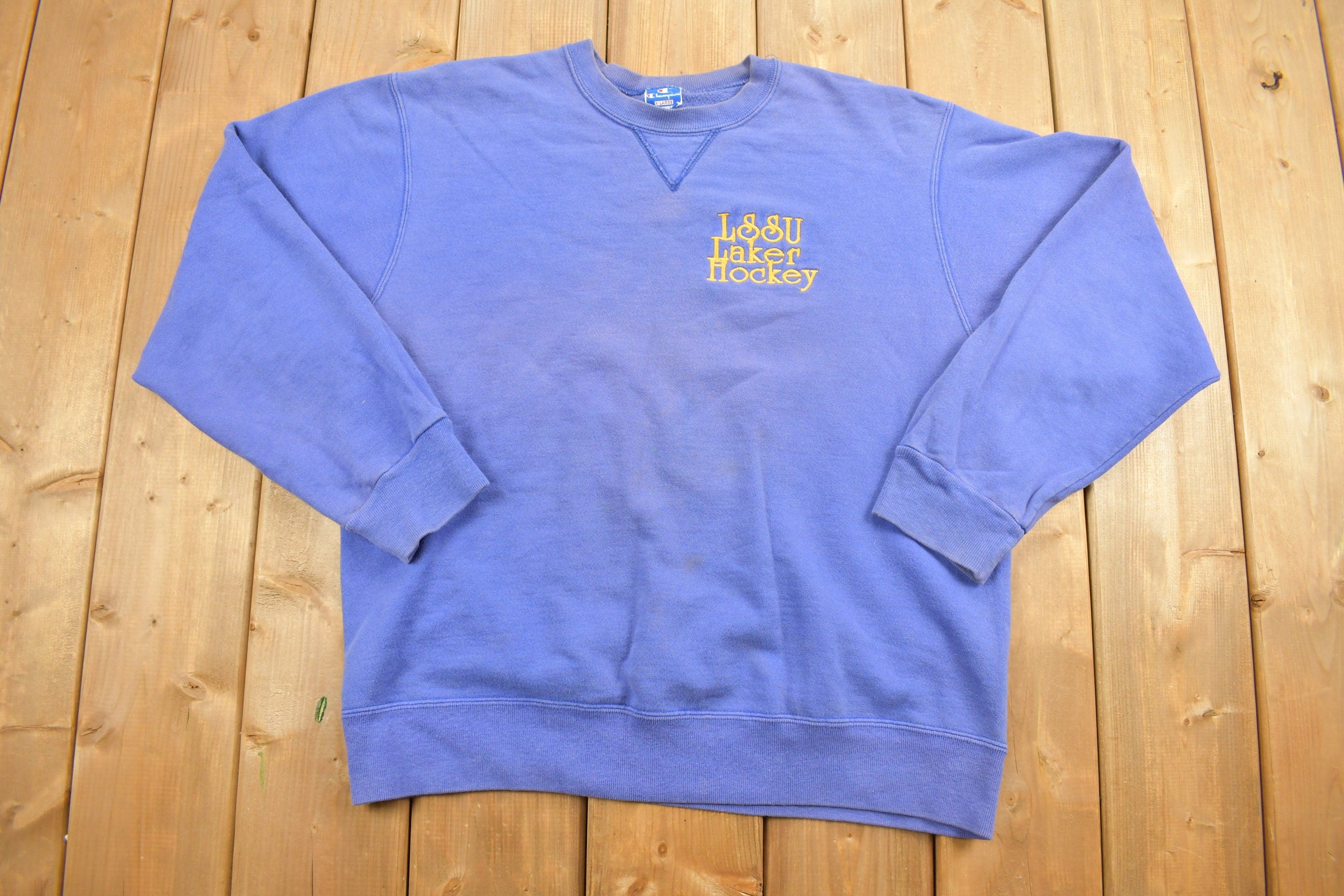 Vintage 1990s LSSU Laker Hockey Champion Sweatshirt