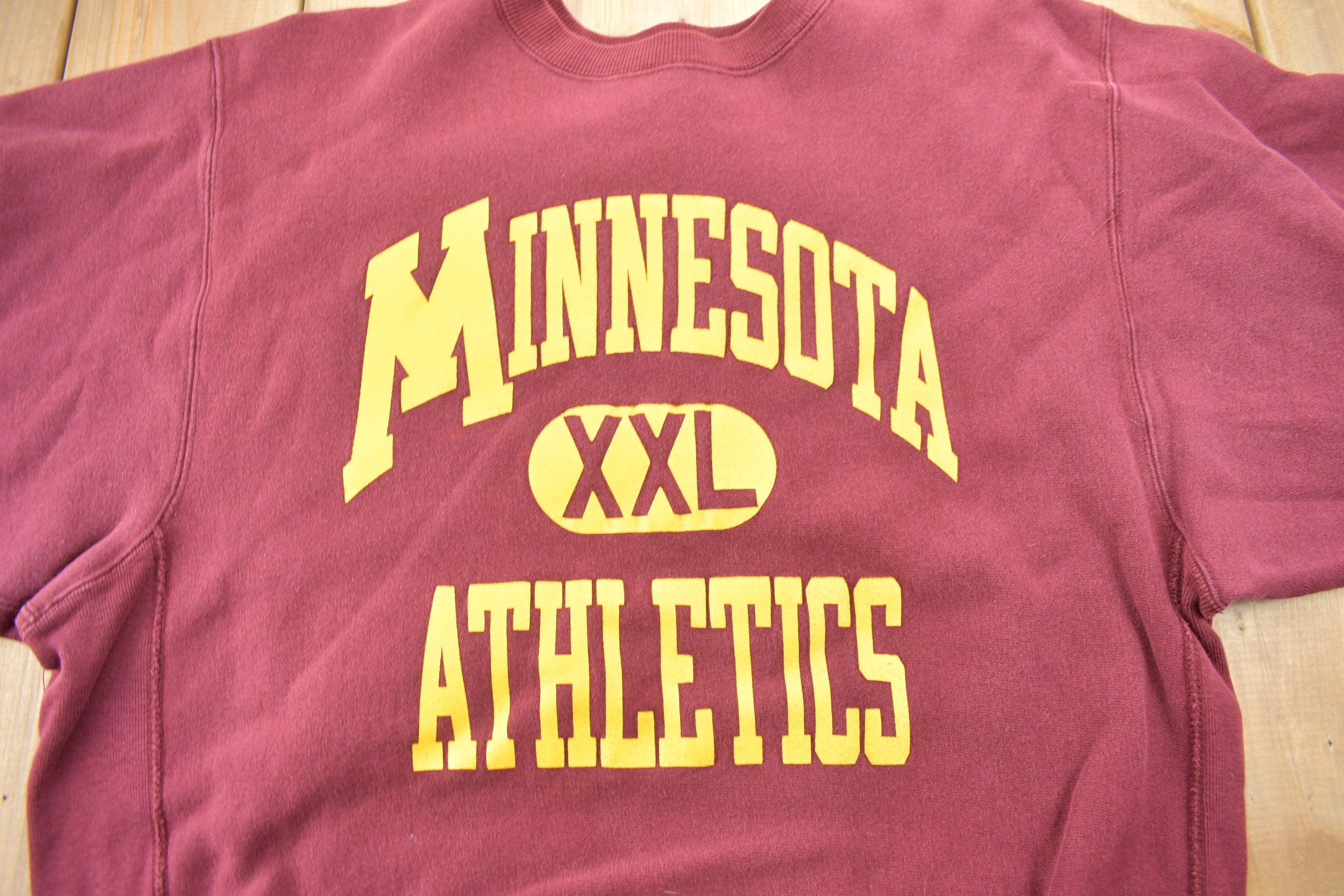 Vintage 1990s University of Minnesota Collegiate Champion Reverse Weave Crewneck  Made In USA  NCAA Sweatshirt  Sportswear