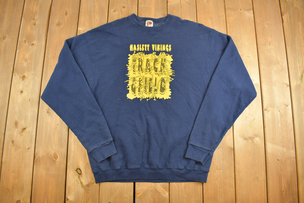 Vintage 1990s Haslett Vikings High School Collegiate Crewneck