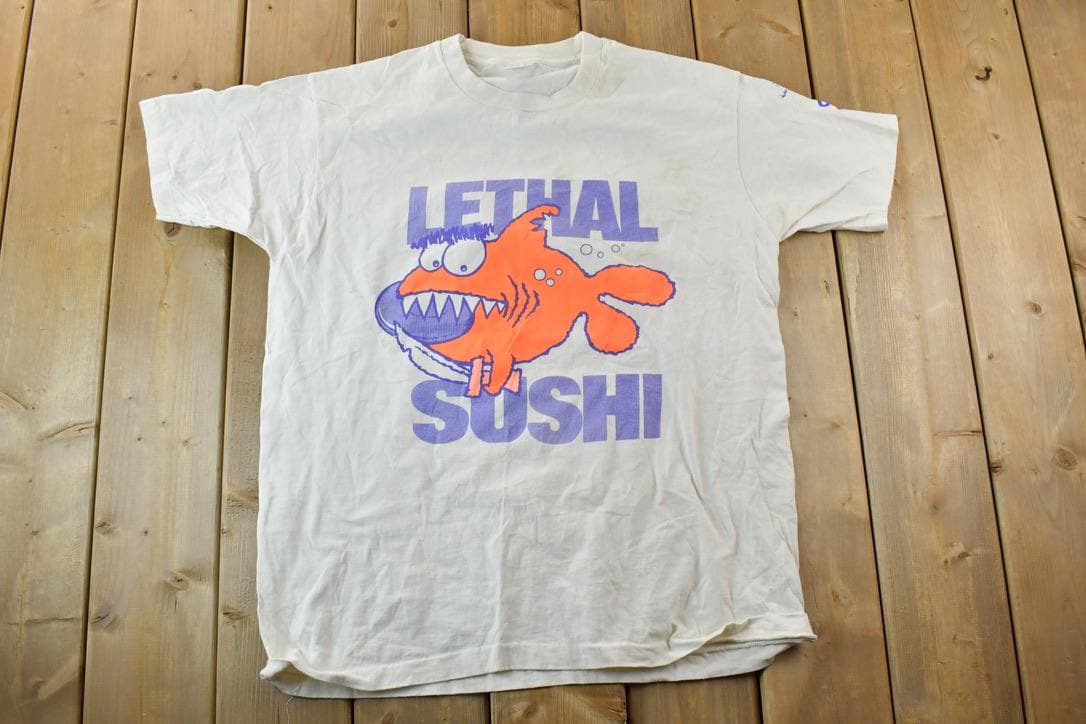 Vintage 1990s Toronto Ultimate Lethal Sushi Souvenir T-Shirt  Vintage Streetwear  Vacation Tee  Travel T Shirt