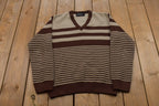 1970s Vintage Uniworth Knitted V Neck Sweater
