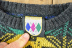 Vintage 1990s Knit Abstract Pattern Crewneck Sweater Mens L