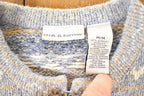 Vintage 1990s Croft & Barrow fair isle metal clasp Knit Cardigan Sweater Women's L