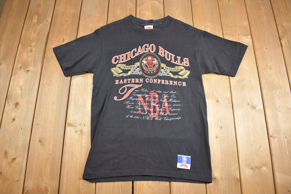 Vintage 1991 Chicago Bulls NBA Embroidered T Shirt Single Stitch