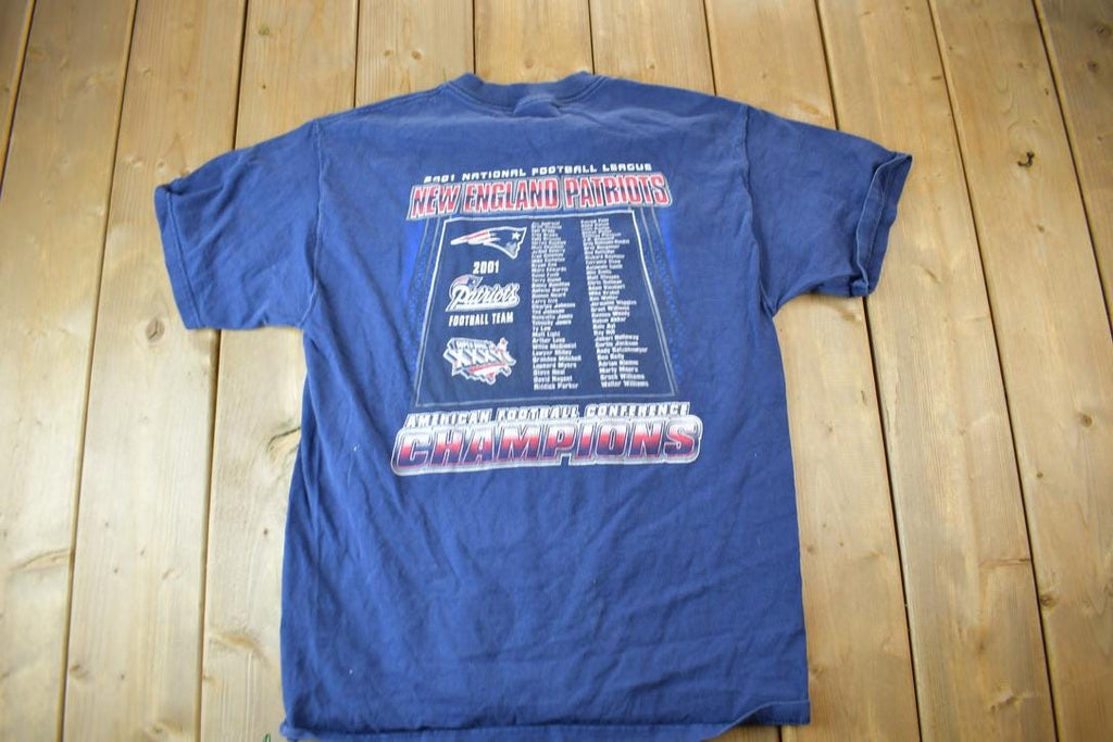 Vintage 2001 New England Patriots AFC Champions Graphic T-shirt