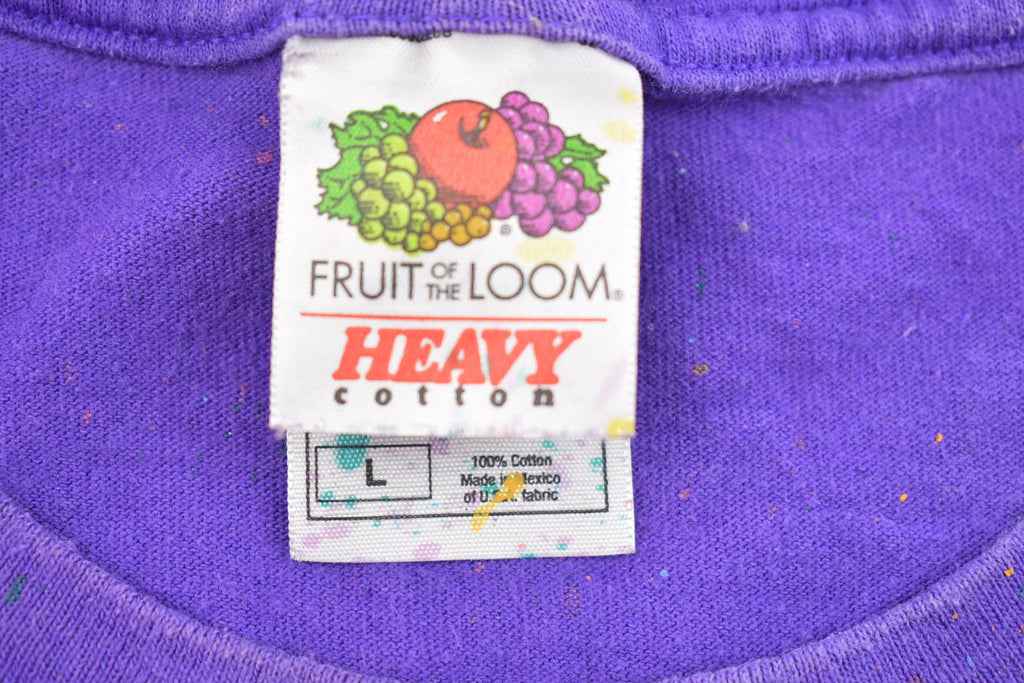 Vintage 1990s Purple Paint Splattered T Shirt