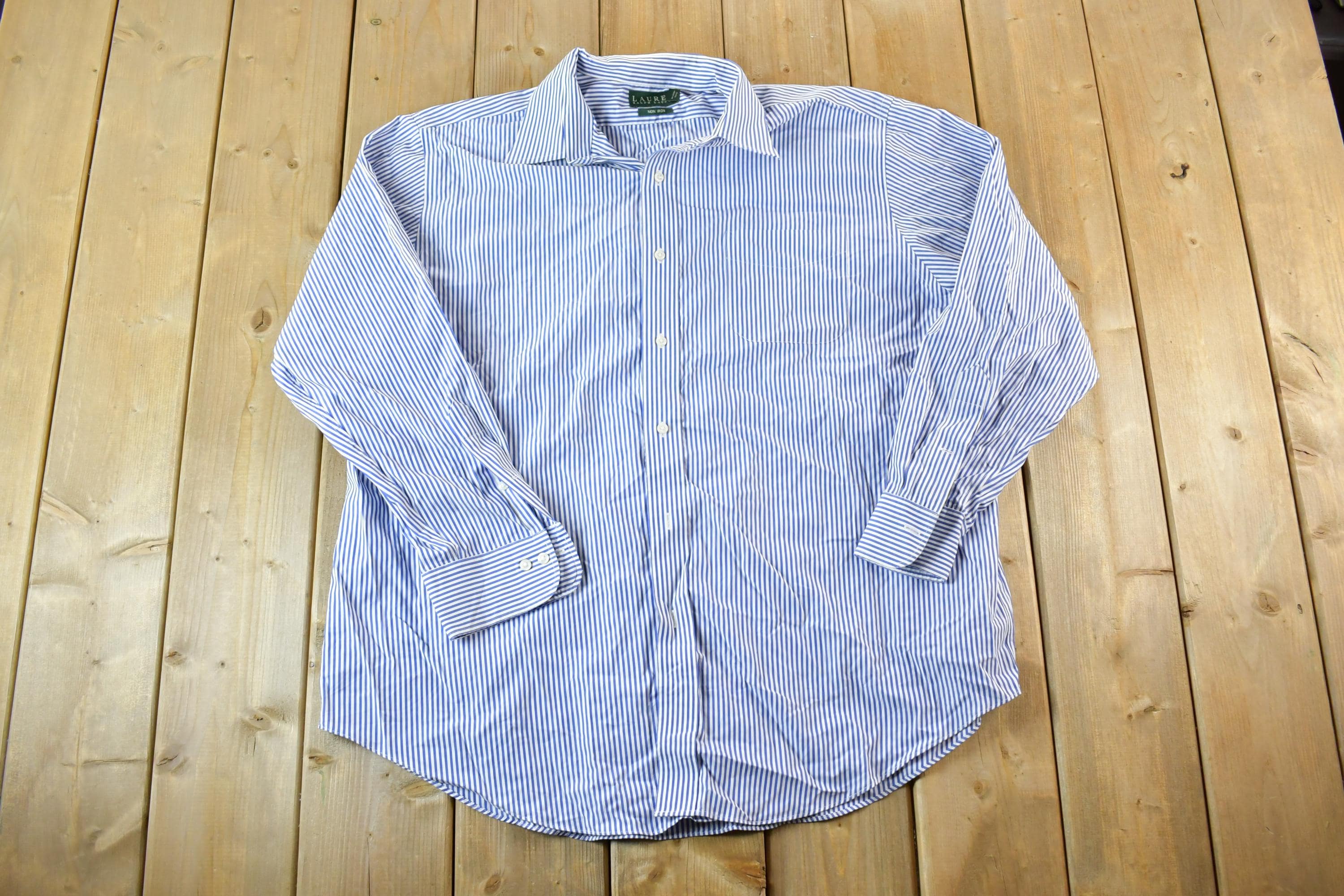 Vintage 1990s Lauren Ralph Lauren Striped Button Up Shirt Womens XXXL