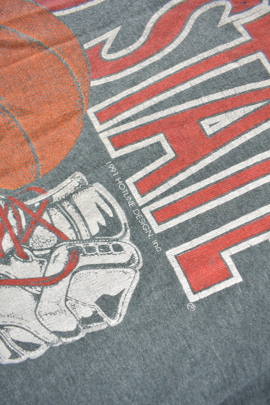 Vintage 1991 Ohio State University Collegiate Basketball Graphic T-Shirt Made In USA