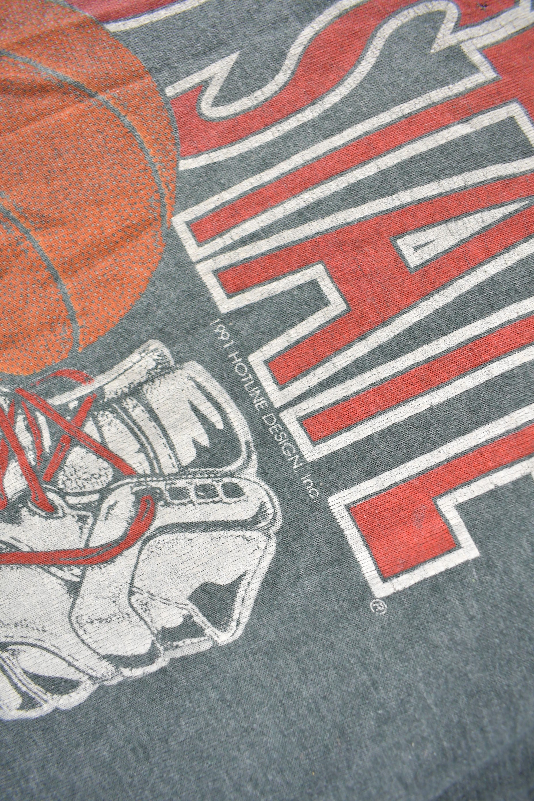 Vintage 1991 Ohio State University Collegiate Basketball Graphic T-Shirt Made In USA