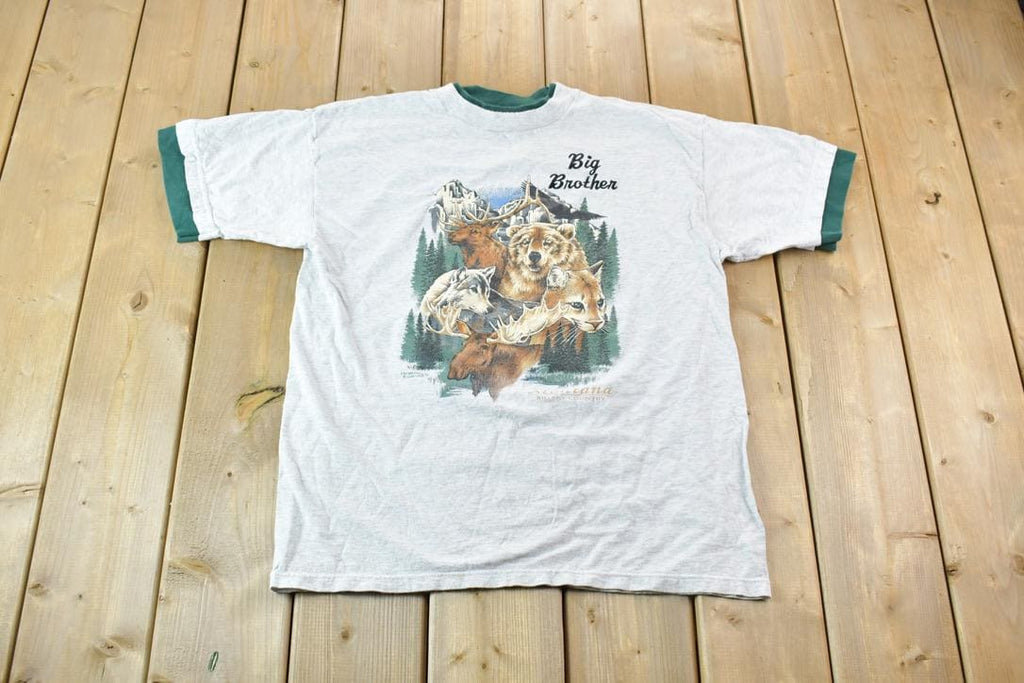 Vintage 1997 Big Brother Montana Wildlife Graphic T-Shirt