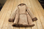 Vintage 1970s Sherpa Lined Shearling Leather Jacket