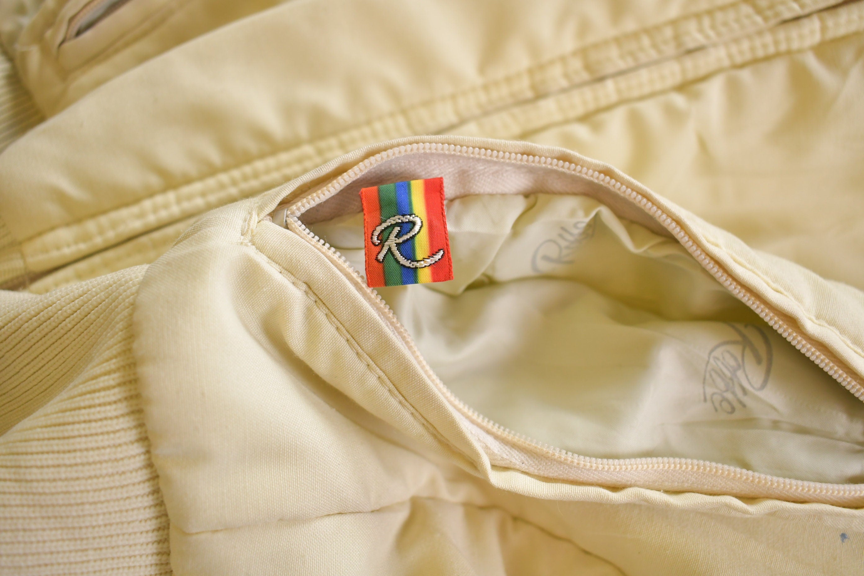 Vintage 1990s Robbe White Bomber Jacket