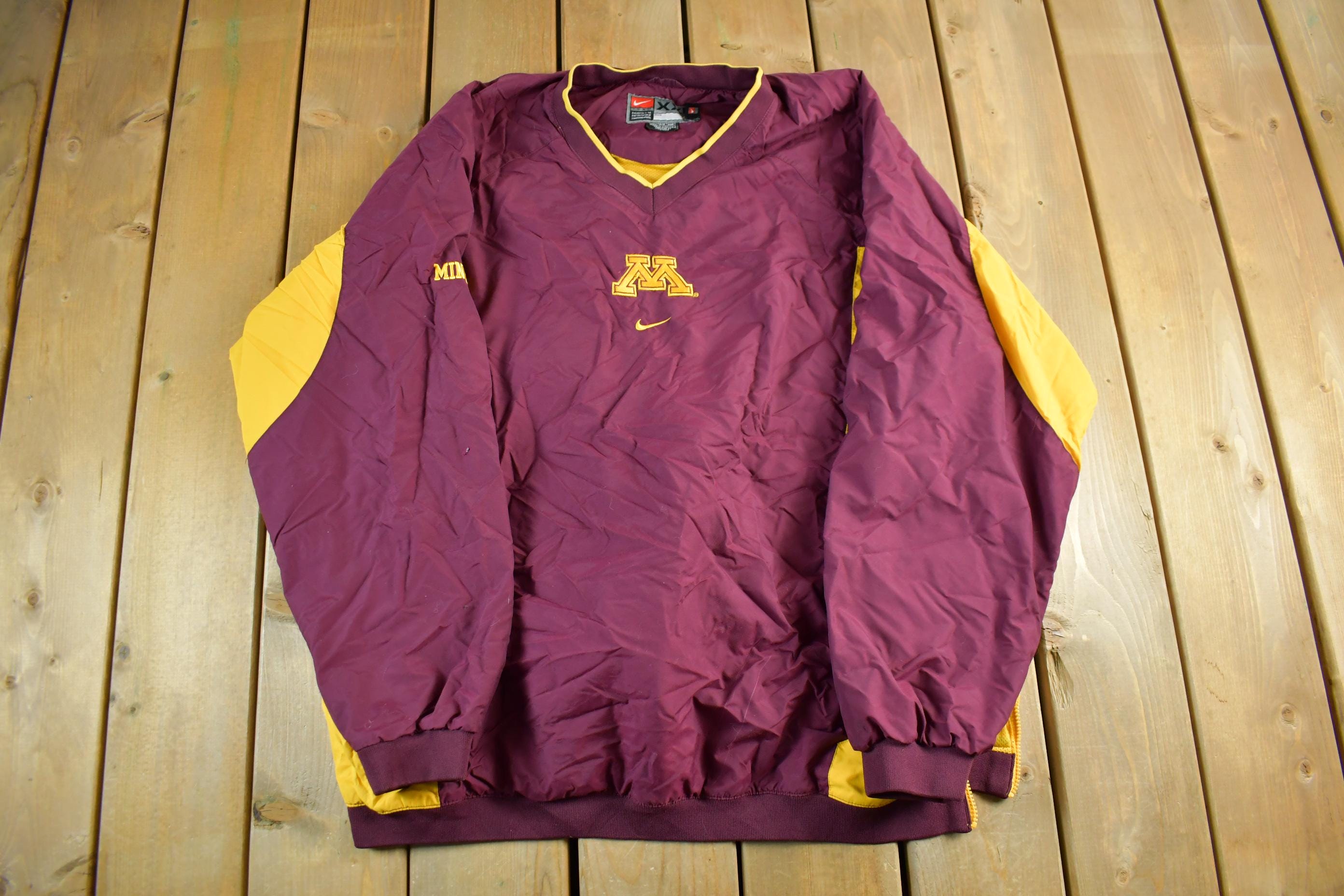 Vintage 1990s University of Minnesota Collegiate Pullover Windbreaker Men's 2XL
