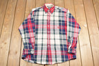 Vintage 1980s Nautica Plaid Button Up Shirt