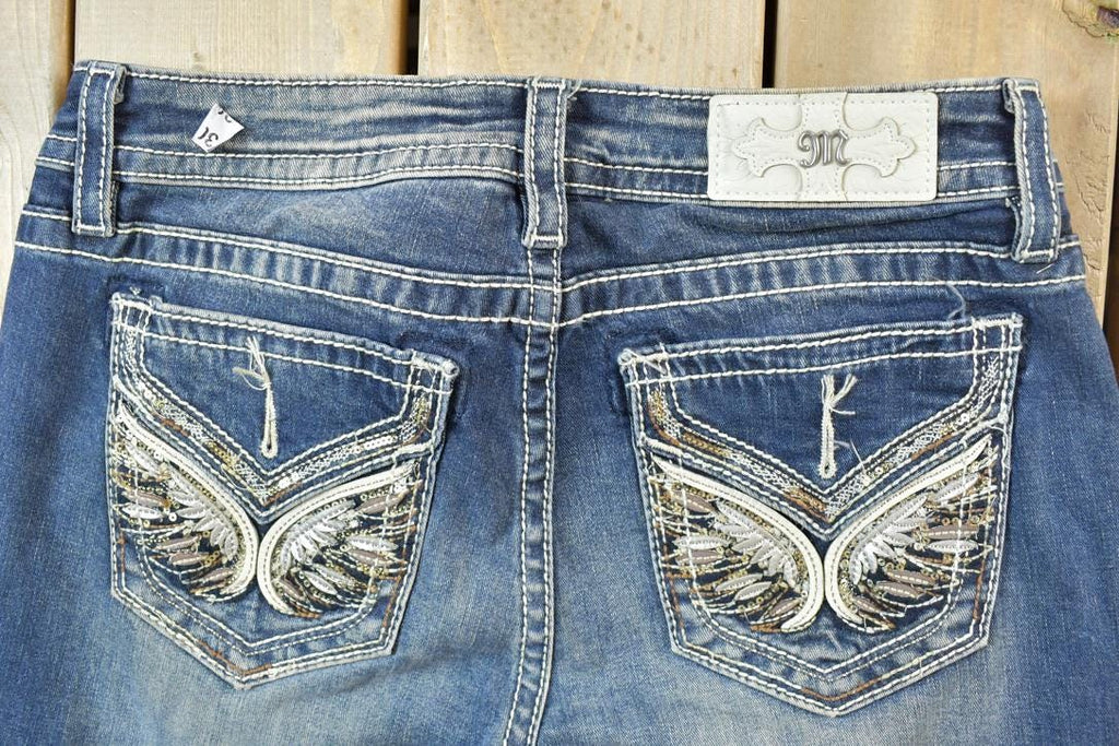 Vintage Y2K Miss Me Bedazzled Low Rise Jeans Size 30x31